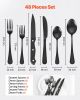 48-Piece Silverware Set Stainless Steel Cutlery Flatware Utensil Kitchen for 8