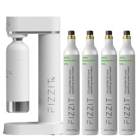 Spärklï Value Pack: Customize Your Hydration with Extra CO2 Gas Cylinders (C02 Cylinder: 4 Pack, Color: White)