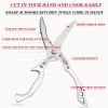 "Professional Butcher Scissors - Heavy-Duty German Steel Design with Detachable Blades for Easy Cleaning"
