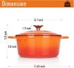 Dutch Oven,Dutch Oven Pot with Lid,4.5 QT Enamel Dutch Ovens with Dual Handles,Cast Iron Pot for Braiser,Cooking,Gifts for Family